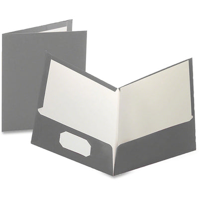 TOPS Oxford Showfolio Letter Pocket Folder, Gray, 8 1/2" Width x 11" Length, 25 / Box, OXF51705