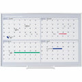Bi-silque S.A MasterVision 4-Month Magnetic Dry-Erase Planner, White, BVCGA05105830