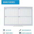 Bi-silque S.A MasterVision 4-Month Magnetic Dry-Erase Planner, White, BVCGA05105830