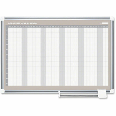 Bi-silque S.A MasterVision Magnetic 12-Month Planner, Pale Gray, BVCGA0594830