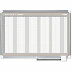 Bi-silque S.A MasterVision Magnetic 12-Month Planner, Pale Gray, BVCGA0594830