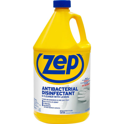 Zep Antibacterial Disinfectant and Cleaner, Blue, ZPEZUBAC128