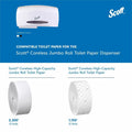 Kimberly-Clark Scott Essential Coreless Jumbo Roll Toilet Paper Dispenser, Black, 2 x Roll, KCC09609