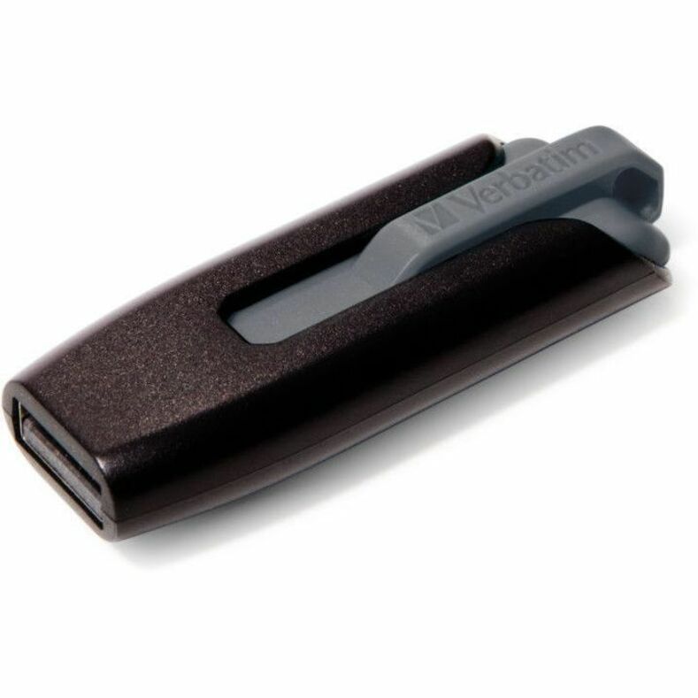 Verbatim 256GB Store 'n' Go V3 USB 3.2 Gen 1 Flash Drive - Gray, 0.8" x 0.4", Capless, VER49168