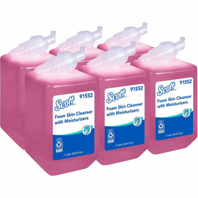 Kimberly-Clark Scott Foam Skin Cleanser w/Moisturizers, Pink, 6 / Carton, KCC91552CT