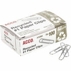 ACCO Recycled Paper Clips, 1 Pack