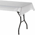 Genuine Joe Banquet-Size Plastic Tablecover, White, 6 / Carton, GJO10324CT