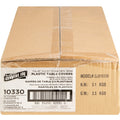 Genuine Joe Plastic Round Tablecovers, White, 4 / Carton, GJO10330CT