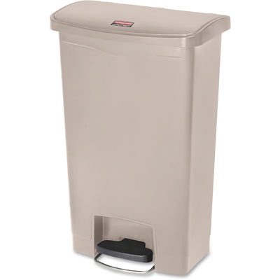 Rubbermaid Commercial Slim Jim 13G Front Step Container, Beige, 13 gal, RCP1883458