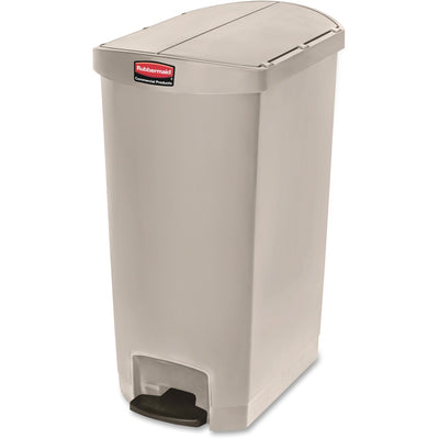 Rubbermaid Commercial Slim Jim 18G End Step Container, Beige, 18 gal, /CT — view 1