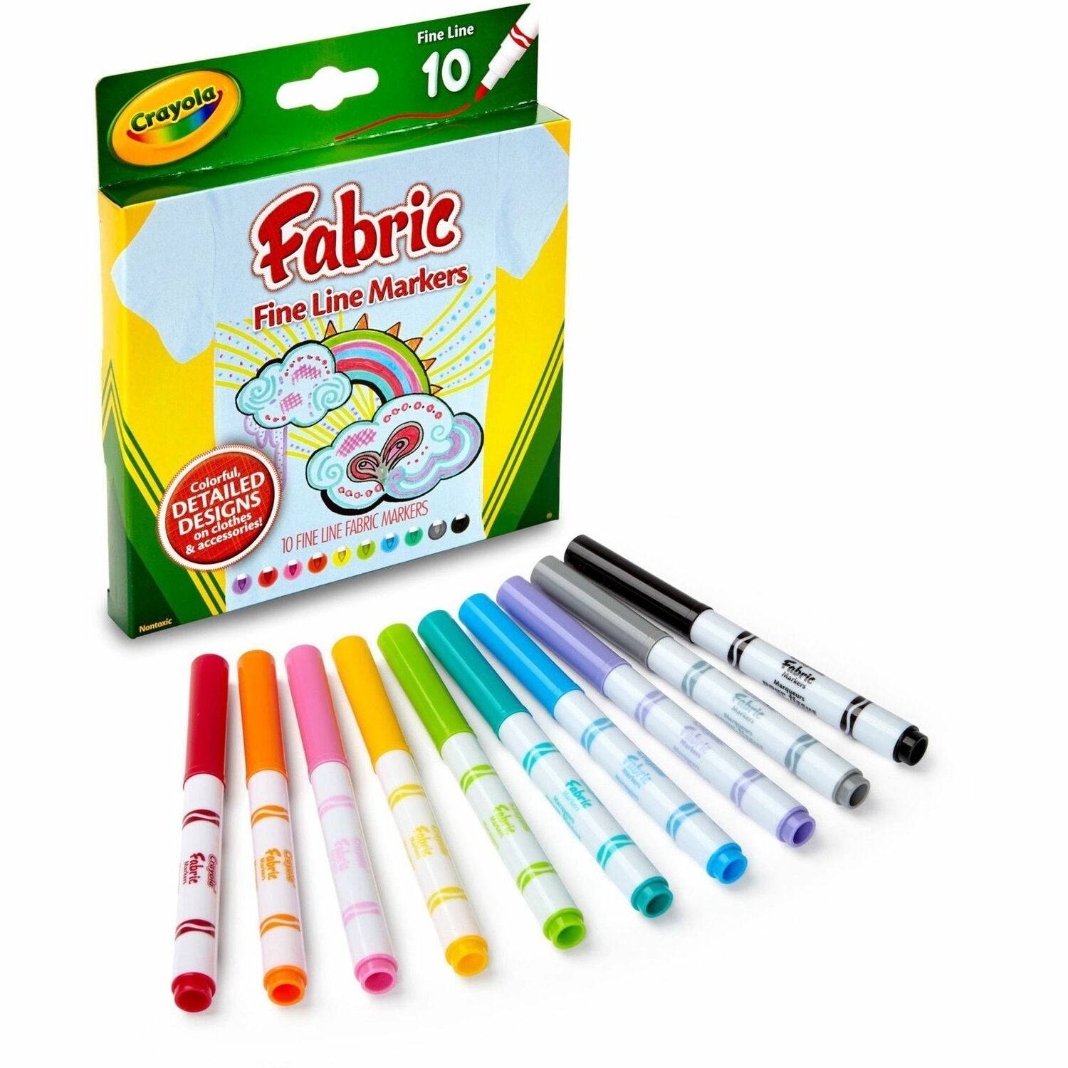 Crayola Bright Fabric Markers, 1 Set