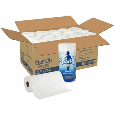 Georgia Pacific . Sparkle Professional Series Kitchen Paper Towel Rolls, White, 15 / Carton, GPC2717714