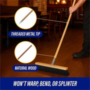 Genuine Joe Wood Handle with Threaded Metal Tip, 1 Each