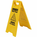 Genuine Joe Universal Graphic Wet Floor Sign, Yellow, GJO85117