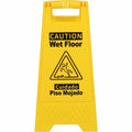 Genuine Joe Universal Graphic Wet Floor Sign, Yellow, GJO85117