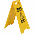 Genuine Joe Universal Graphic Wet Floor Sign, Yellow, GJO85117