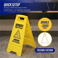 Genuine Joe Universal Graphic Wet Floor Sign, Yellow, GJO85117
