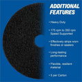 Genuine Joe Black Floor Stripping Pad, 5 / Carton, GJO90217