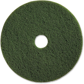 Genuine Joe 13" Scrubbing Floor Pad, Green, 5 / Carton, GJO90313
