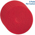 Genuine Joe Red Buffing Floor Pad, 5 / Carton, GJO90420