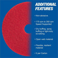 Genuine Joe Red Buffing Floor Pad, 5 / Carton, GJO90420