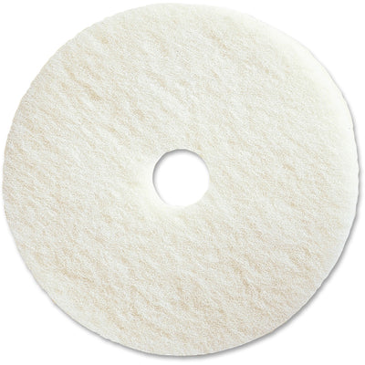 Genuine Joe Polishing Floor Pad, White, 5 / Carton — view 1
