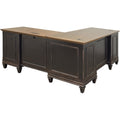 Martin Furniture Hartford L-Shaped Desk, Black, MRTIMHF684RRR
