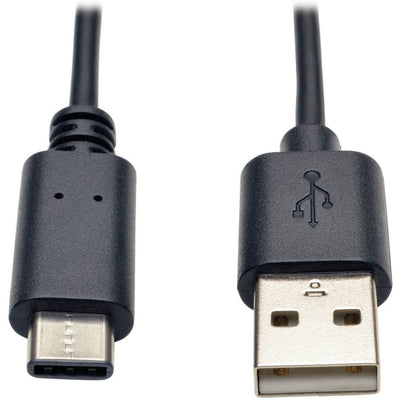 Eaton Tripp Lite series USB Type-A Male to USB-C Hi-speed Cable, Black, TRPU038006