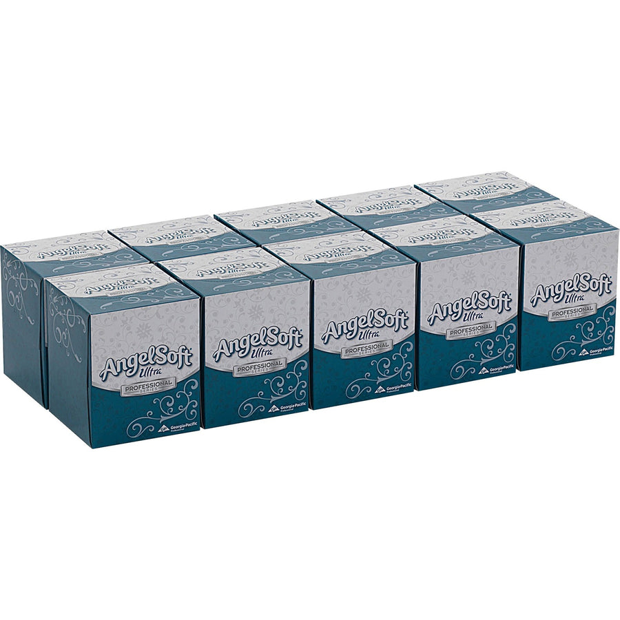 Angel Soft Ultra Professional Series Cube Box Facial Tissue, White, 10 / Carton, GPC4636014