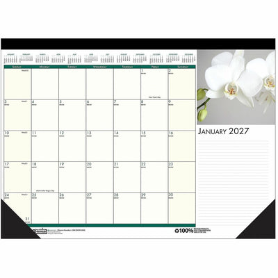 House of Doolittle EarthScapes Flowers 18-1/2" Desk Pad, HOD1596