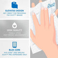 Kimberly-Clark Scott Pro High-Capacity Hard Roll Towels with Elevated Design and Absorbency Pockets, Blue, 6 / Carton, KCC25702