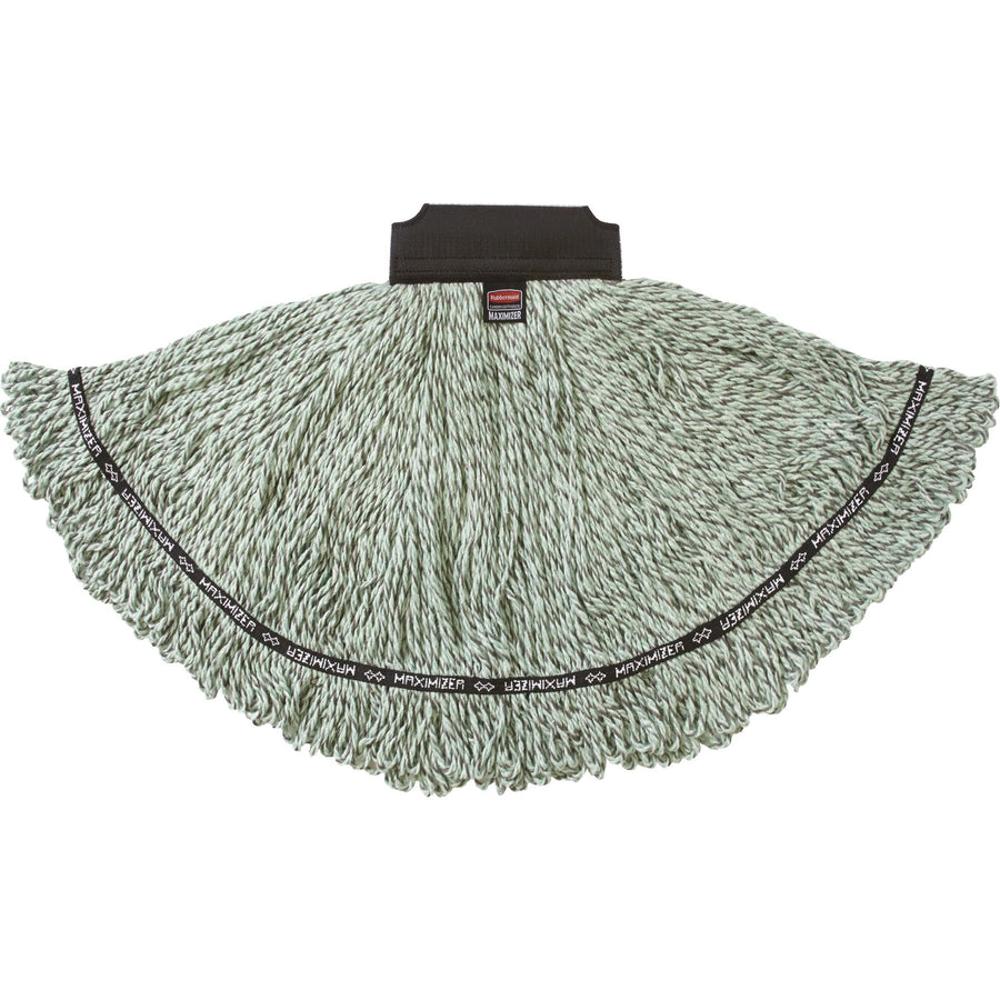 Rubbermaid Commercial Medium Maximizer Microfiber Mophead, Green, 6EA/CT — view 1