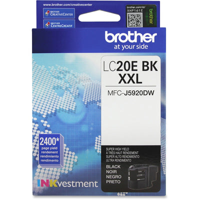 Brother LC-20EBK Inkjet Ink Cartridge - Black -, BRTLC20EBK