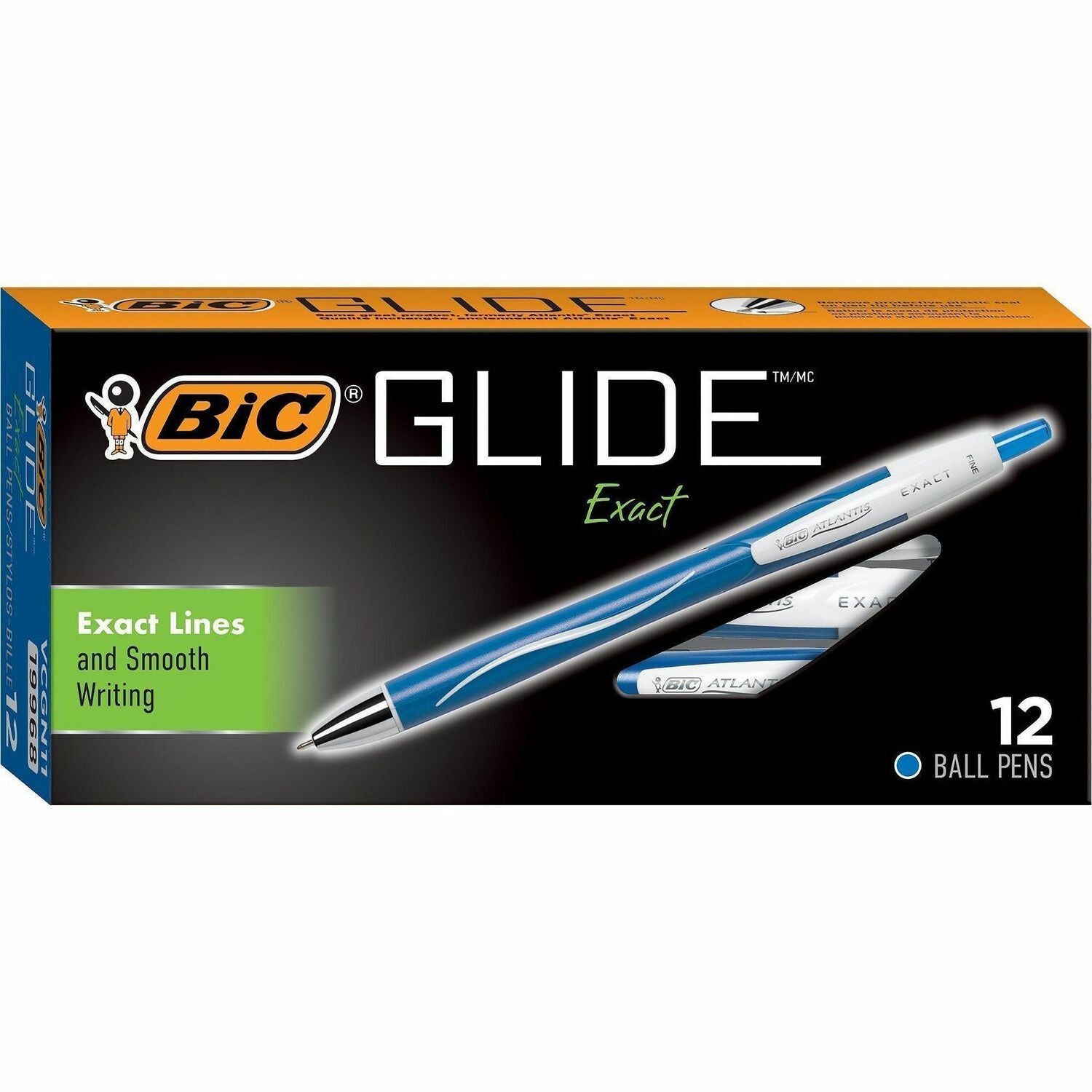 BIC Glide Exact Retractable Ballpoint, 1 Dozen
