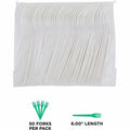 Eco-Products 6" Plantware High-heat Forks, Pearl White, 20 / Carton, ECOEPS012