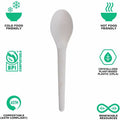 Eco-Products 6" Plantware High-heat Spoons, Pearl White, 20 / Carton, ECOEPS013