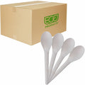 Eco-Products 6" Plantware High-heat Spoons, Pearl White, 20 / Carton, ECOEPS013