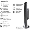 Honeywell Digital Ceramic Tower Heater, Dark Gray, HWLHCE322V