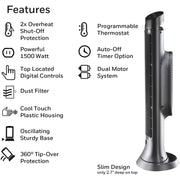 Honeywell Digital Ceramic Tower Heater, 1 Each
