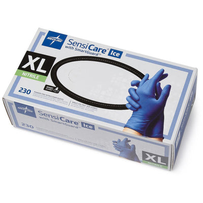 Medline SensiCare Ice Blue Nitrile Exam Gloves, 230 / Box — view 1