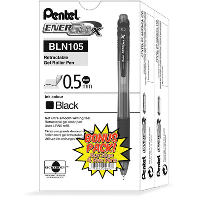 Pentel EnerGel EnerGel-X Retractable Gel Pens, 24 / Pack — view 1