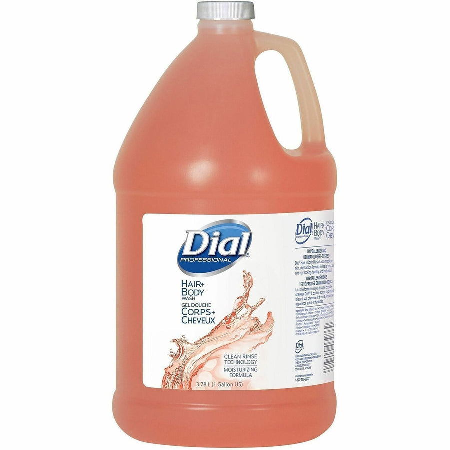 Dial Professional Hair + Body Wash, Peach, Rich Lather, 4 / Carton, DIA03986