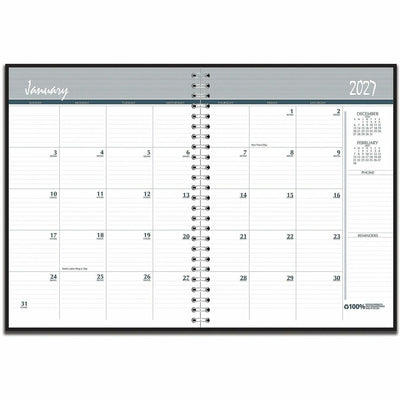 House of Doolittle Embossed Cover 14-month Monthly Planner, 6 7/8", HOD262602