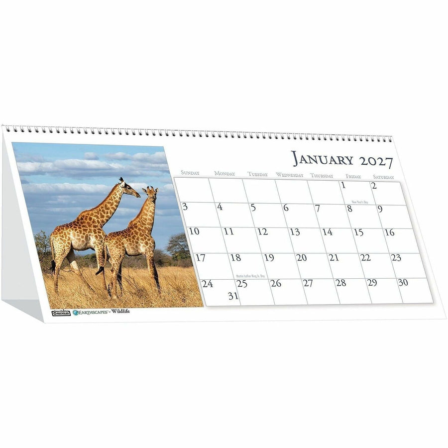 House of Doolittle Wildlife Photo Desk Top Tent Calendars, 12EA/PK 4PK/CT — view 1