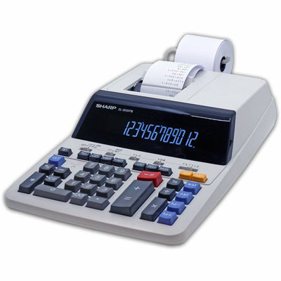 Sharp Calculators EL-2630PIII 12-Digit Commercial Printing Calculator, Off White, SHREL2630PIII