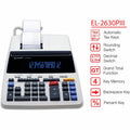 Sharp Calculators EL-2630PIII 12-Digit Commercial Printing Calculator, Off White, SHREL2630PIII
