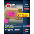 Avery Neon Shipping Labels, 5-1/2" x 8-1/2", 200 Labels (5948), Neon Magenta, 5 Pack, AVE5948