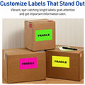 Avery Neon Shipping Labels, 5-1/2" x 8-1/2", 200 Labels (5952), Neon Green, 5 Pack, AVE5952