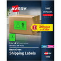 Avery Neon Shipping Labels, 5-1/2" x 8-1/2", 200 Labels (5952), Neon Green, 5 Pack, AVE5952