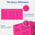 Avery 2"x 4" Neon Shipping Labels with Sure Feed, 1,000 Labels (5964), Neon Yellow, 5 Pack, AVE5964